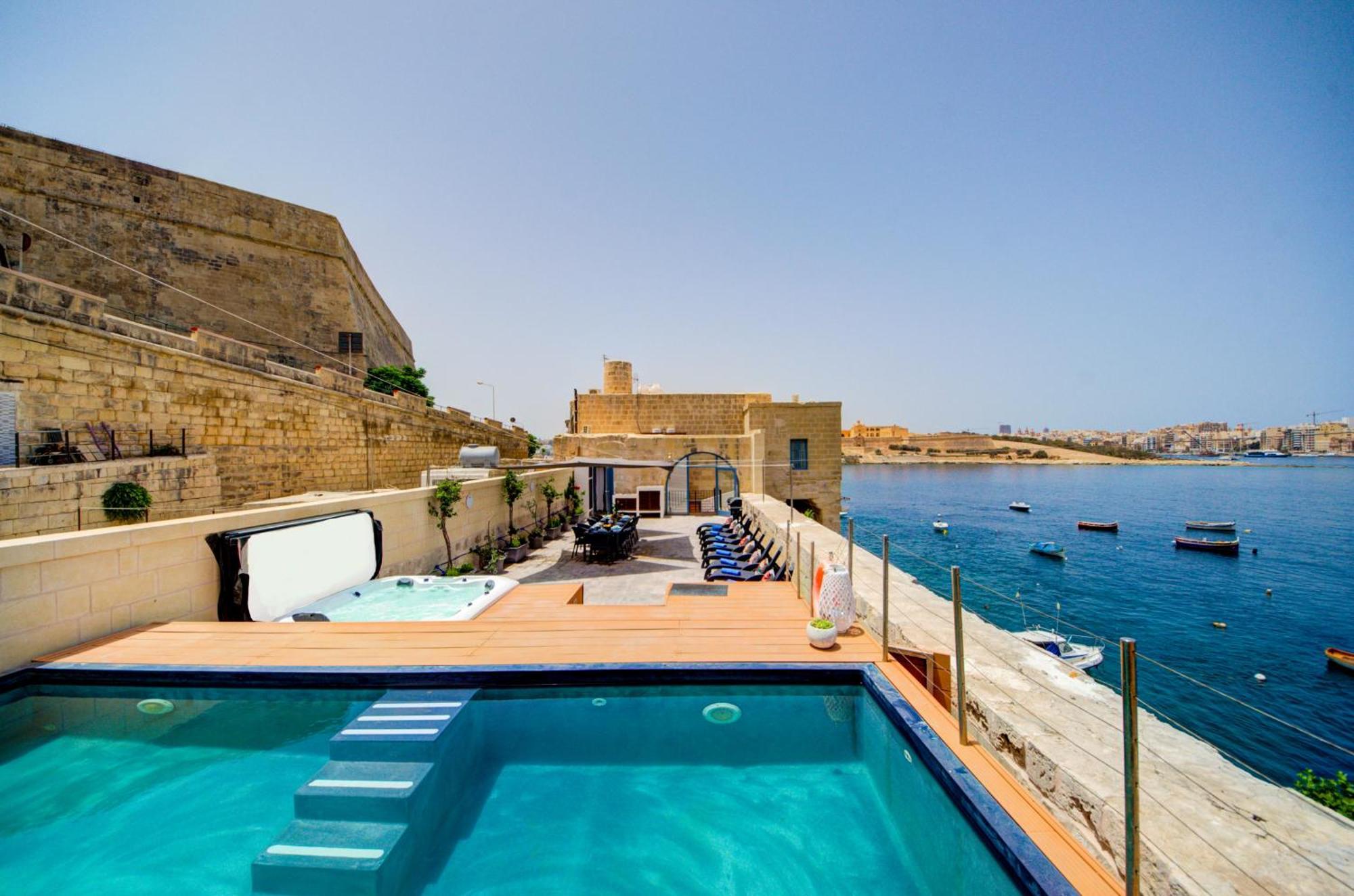 Valletta Waterfront Villa With Pool And Jacuzzi Buitenkant foto
